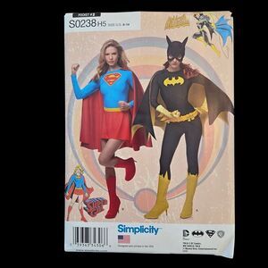Simplicity Costume Supergirl Batgirl Cosplay Pattern S0238 H5 size 6-14